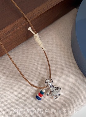 晚睡的桔梗I设计感毛衣链