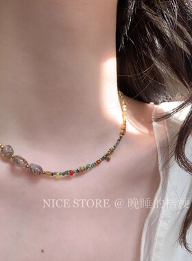 晚睡的桔梗I新中式复古串珠项链