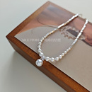 晚睡 桔梗「白霜胜雪」施家碎银子金属高级感珍珠项链镶钻锁骨链