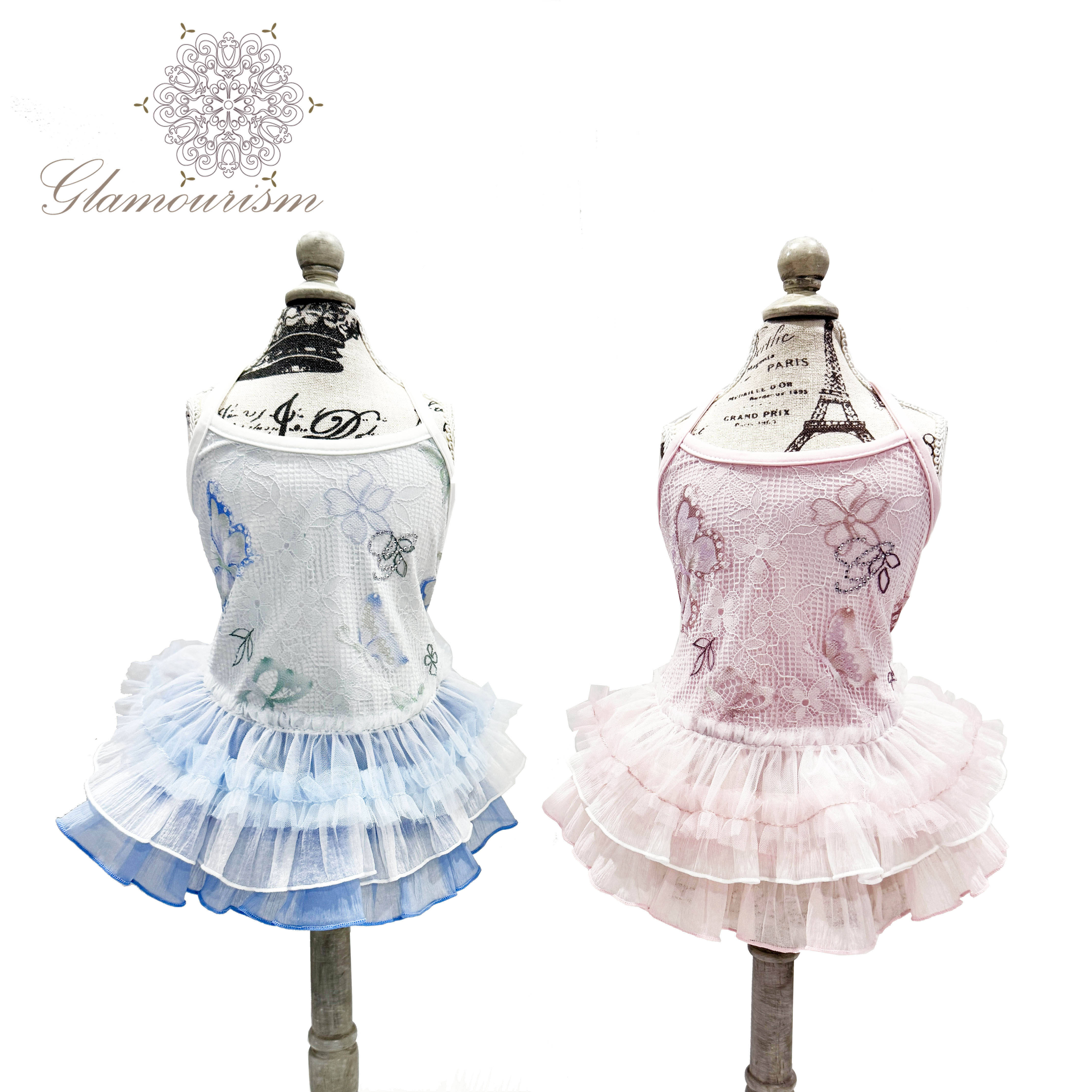 魅意Glamourism 日本品牌宠物服装 蝶舞凉感连衣裙 甜美可爱优雅