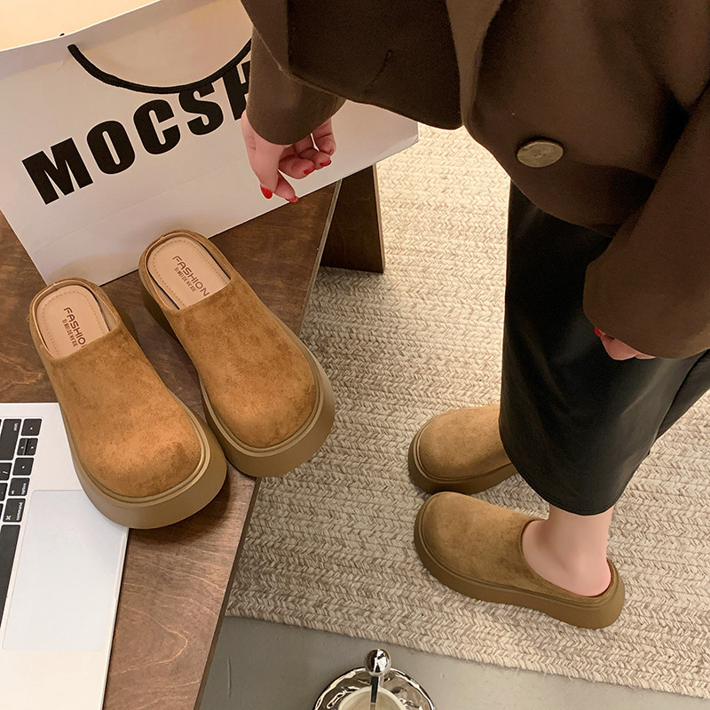 小个子厚底勃肯鞋女鞋2026春季新款一脚蹬包头半拖鞋外穿博0115w,女鞋,勃肯鞋/软木鞋,淘宝优惠券,粉丝福利购,淘宝优惠卷