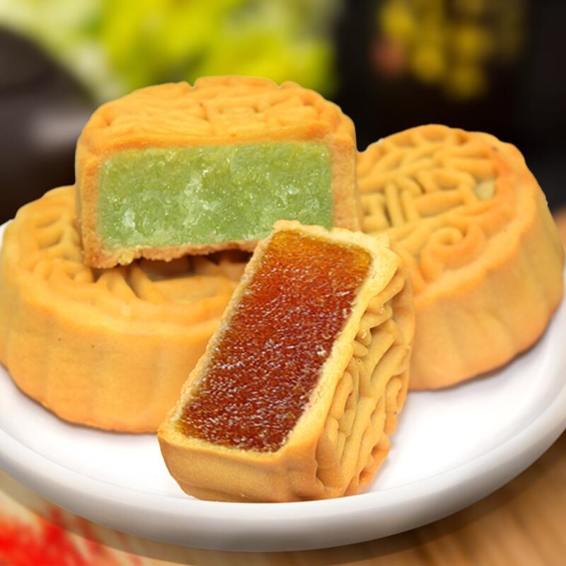 水果味散装月饼软皮五仁豆沙哈密瓜凤梨中秋广式迷你