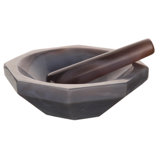 天然玛瑙研钵玛瑙乳钵抗耐磨研磨棒防腐80/90/100mm实验室球磨罐