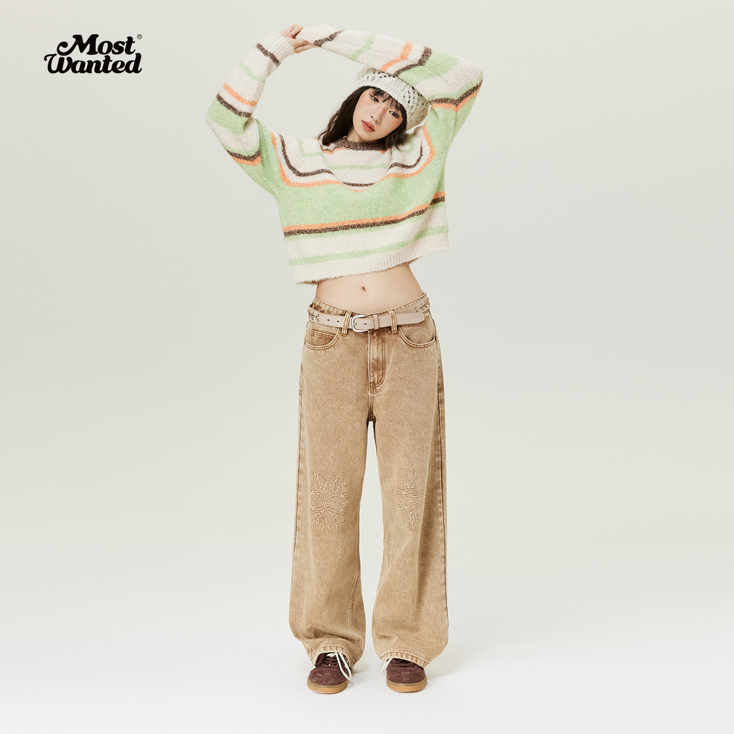 绣花秋季水洗刺绣牛仔裤秋季新品