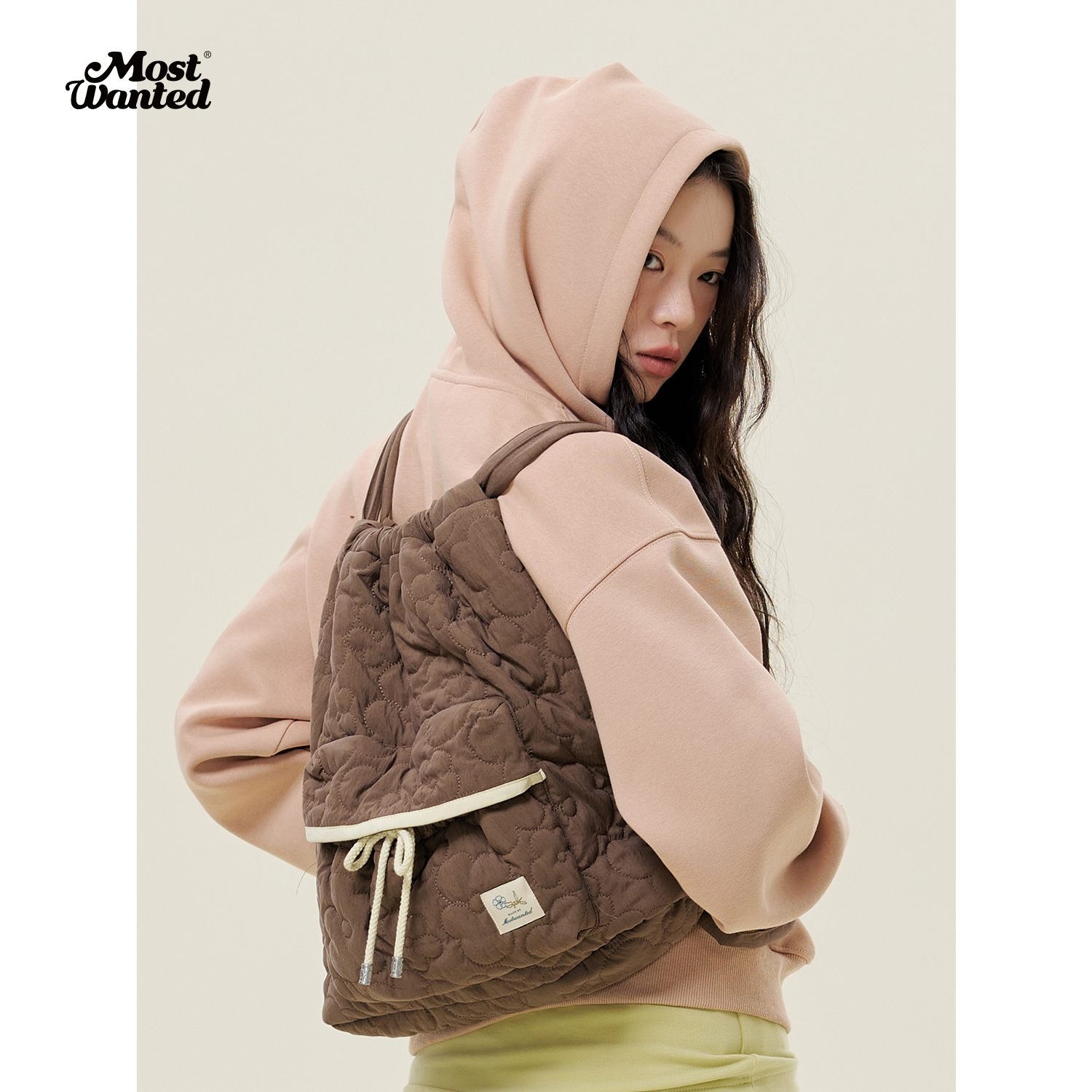 复古菱格休闲百搭背包男女同款