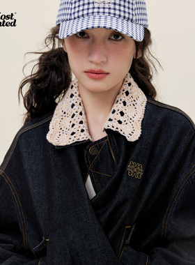 mostwanted花苞下摆可脱卸针织领牛仔外套蕾丝千金风26春夹克开衫