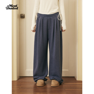 阔腿裤 女2025新款 分割结构花纱休闲卫裤 mostwanted