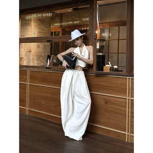 F25B2422 福尔尼斯悦 套装 阔腿宽松裤 F25K2412 马甲背心美式