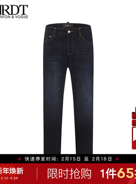 ORRDT澳林丹顿男装经典蓝色直筒牛仔裤男秋冬新款长裤A37E2452