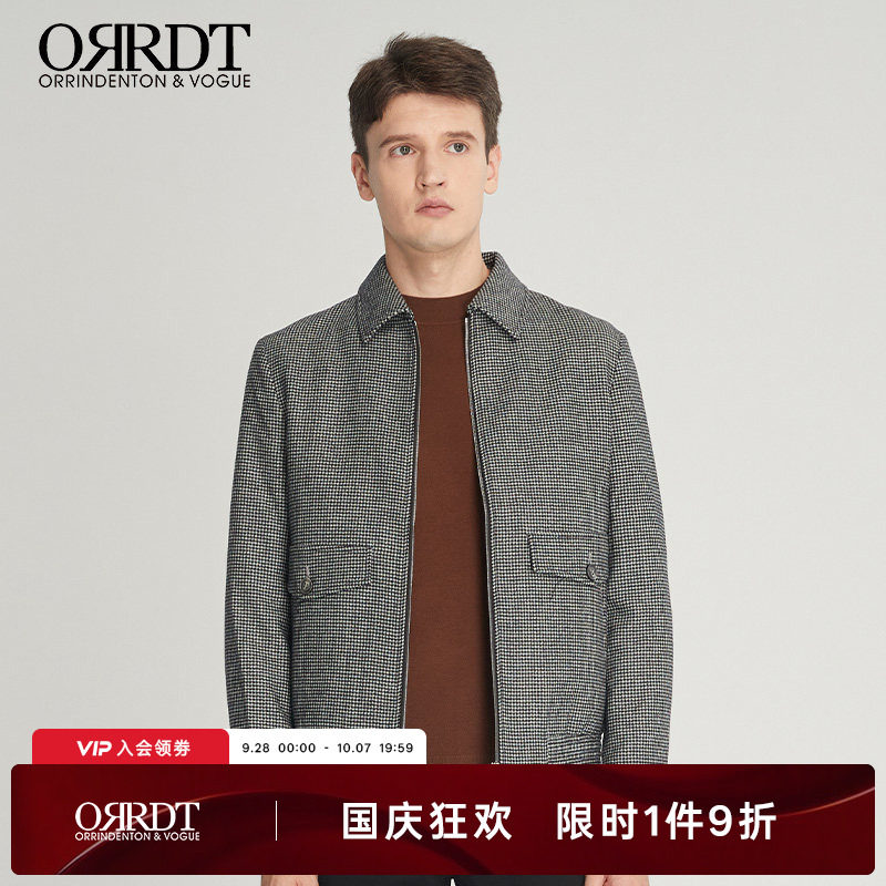 ORRDT男士休闲翻领毛衣