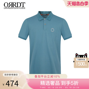 男青年夏季 ORRDT澳林丹顿短袖 衣服新款 宽松印花 Polo衫 翻领款