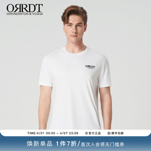 ORRDT澳林丹顿男装 新款 简约短袖 A17E1818 白色圆领字母T恤男夏季
