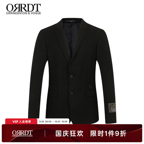澳林丹顿男装黑色商务西服男