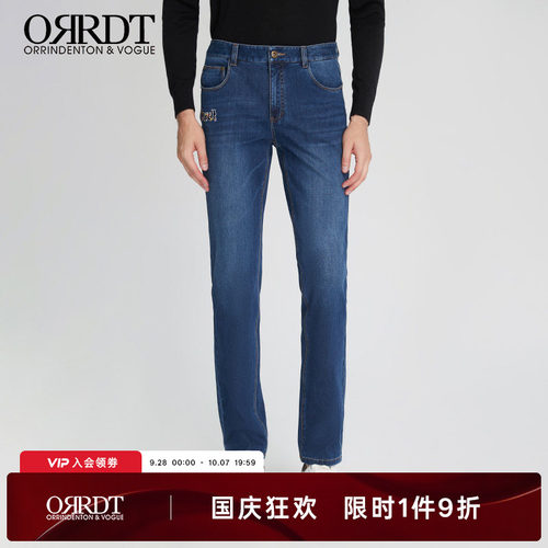 ORRDT牛仔裤刺绣LOGO长裤秋冬款