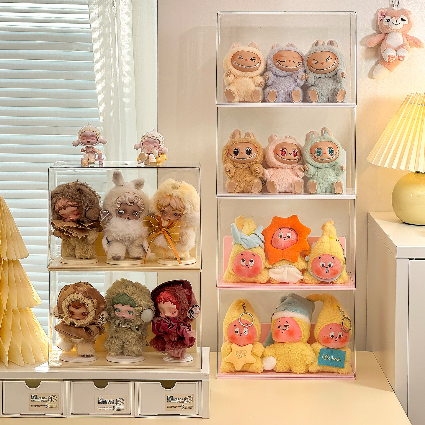 光织园挂件展示盒labubu保护罩