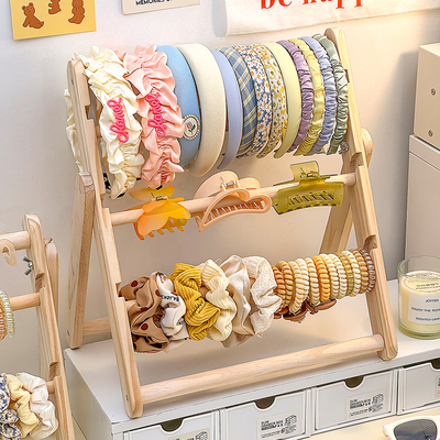 木质发饰收纳神器发箍发圈挂架