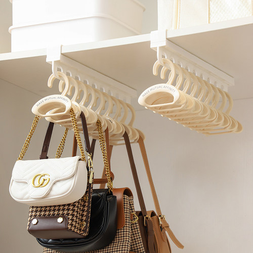 衣柜包包收纳挂钩抽拉滑轨多功能