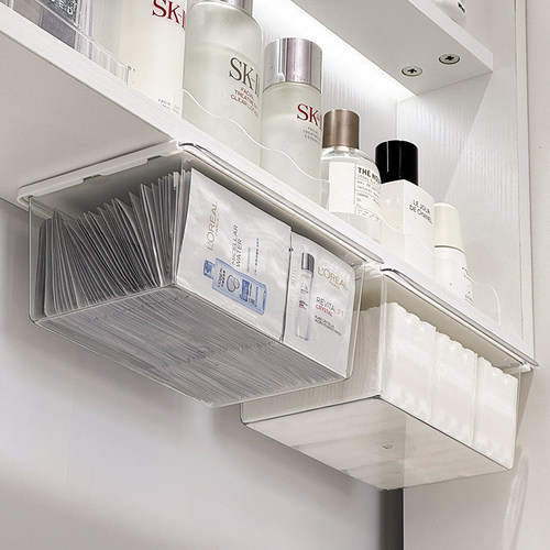 镜柜下抽屉式收纳盒空间利用神器