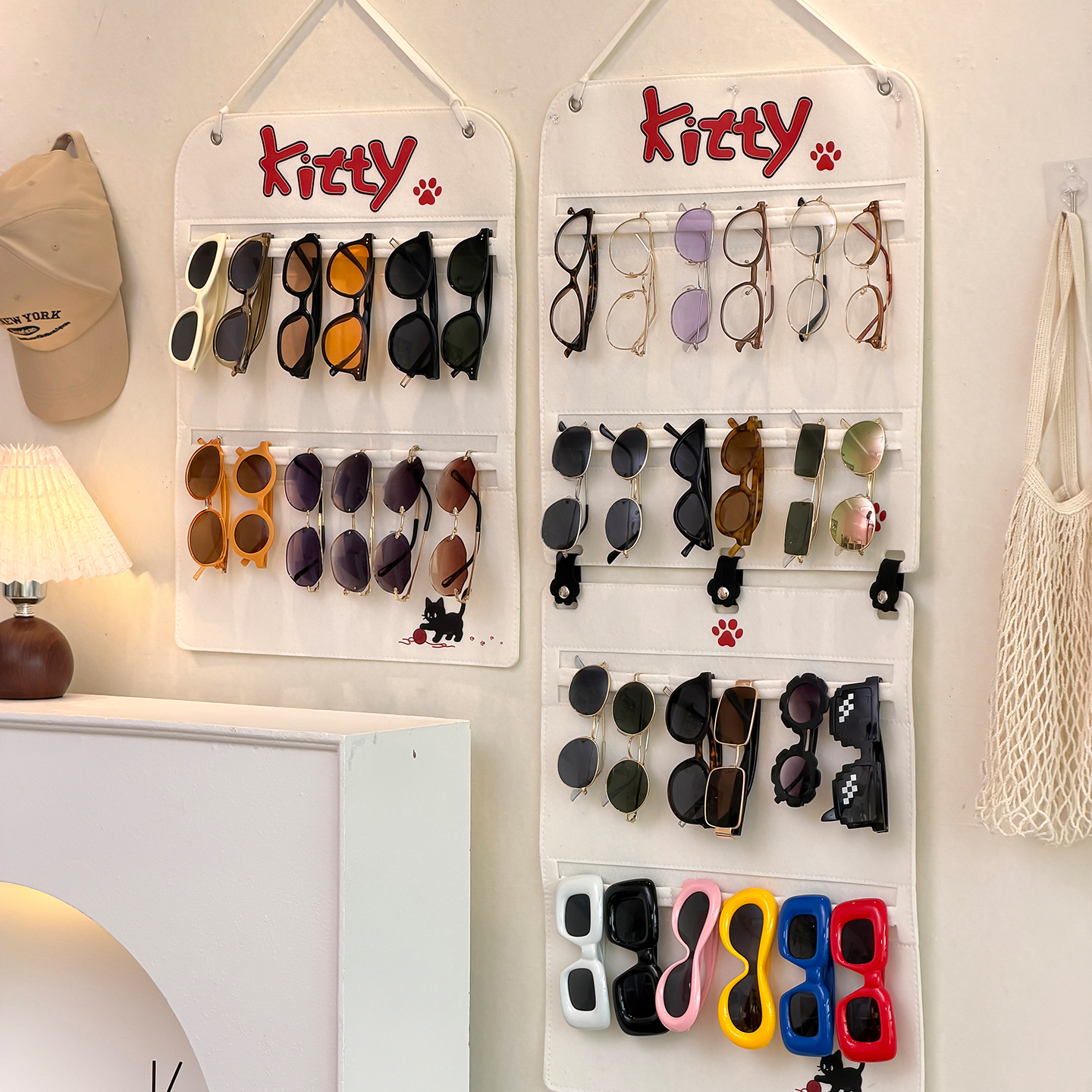 挂墙眼镜收纳神器壁挂墨镜放置架