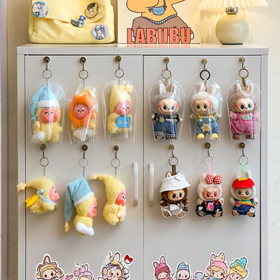 拉布布挂件收纳磁吸挂钩挂墙展示