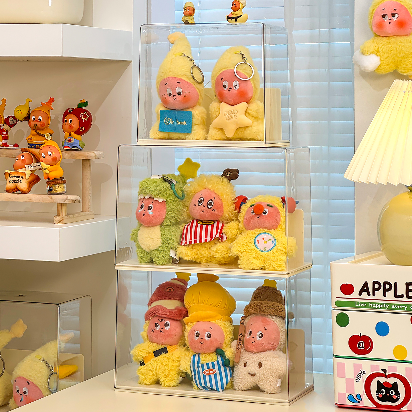 星星人挂件展示盒娃娃收纳盒防尘