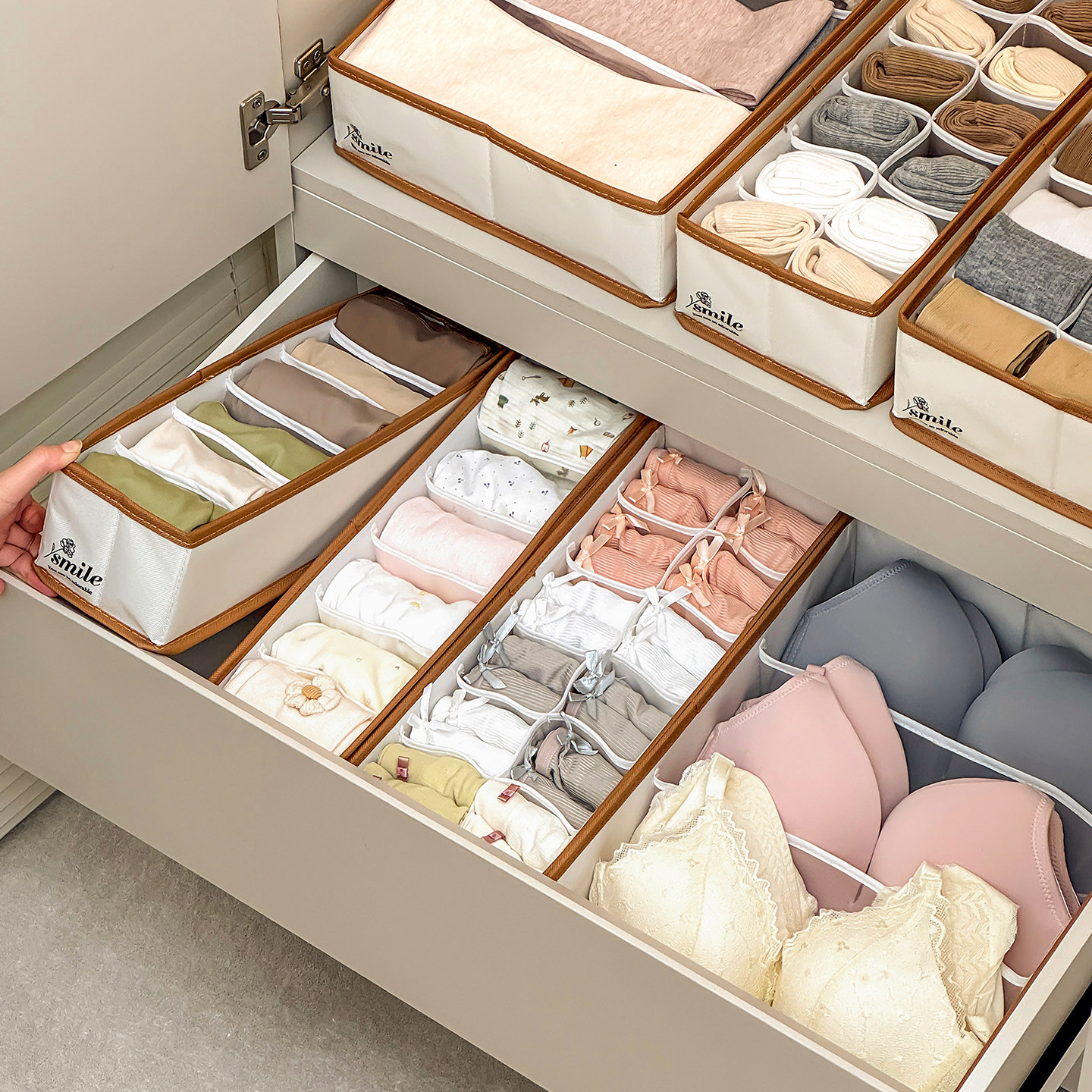 内衣内裤收纳盒抽屉收纳分隔放袜子神器分格衣柜文胸打底裤整理筐,收纳整理,内衣收纳盒,淘宝优惠券,粉丝福利购,淘宝优惠卷