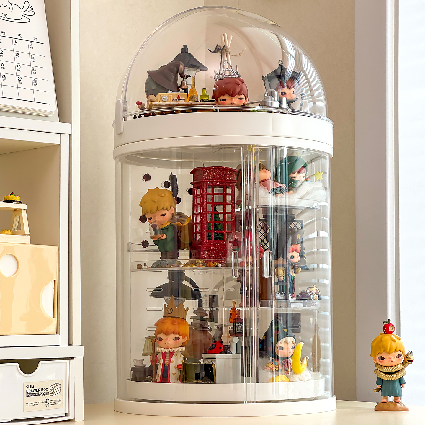 盲盒造景展示盒旋转小野架子场景