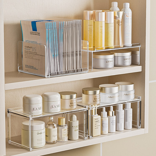 镜柜收纳盒透明分格分层挡板