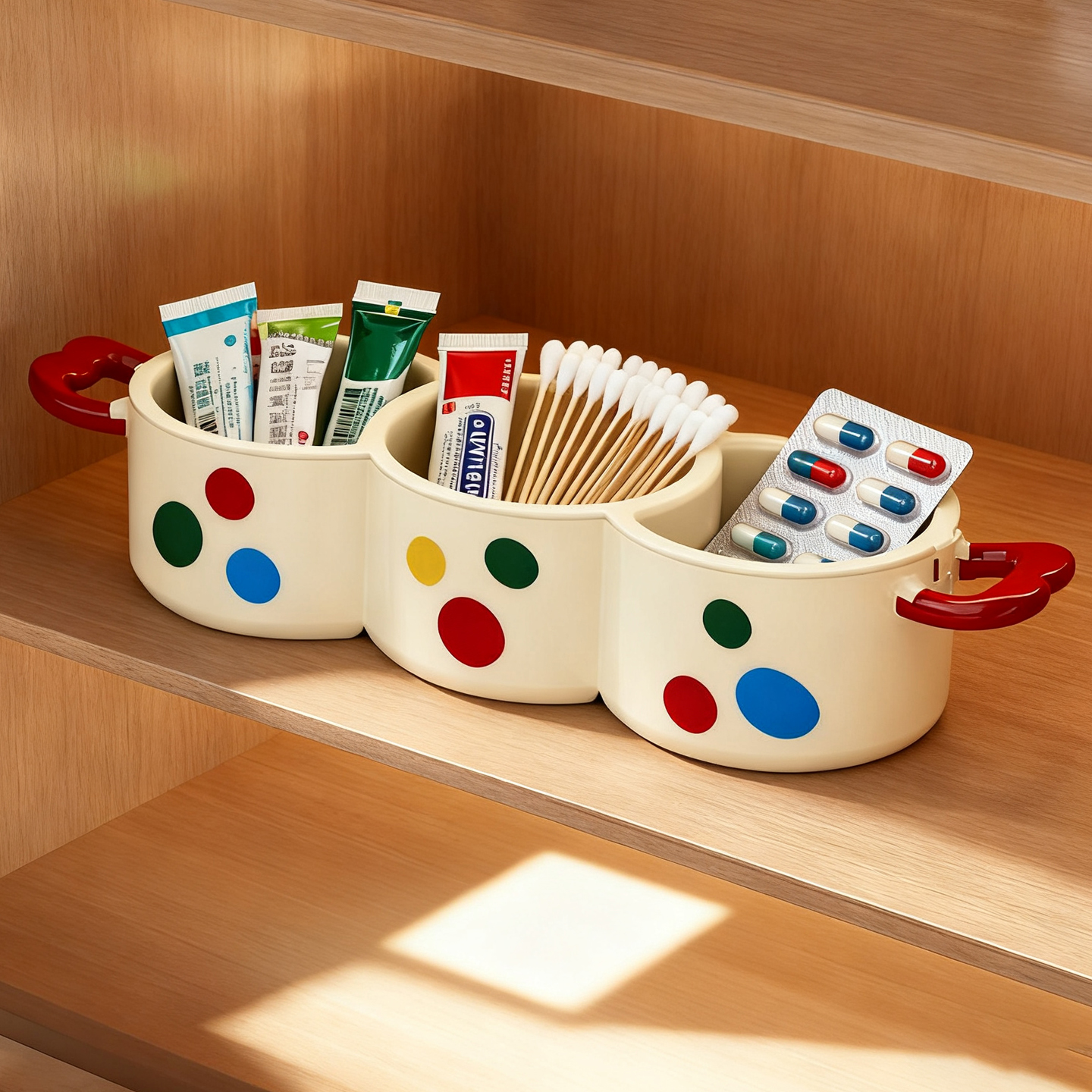 药品收纳盒分格药膏药物置物架