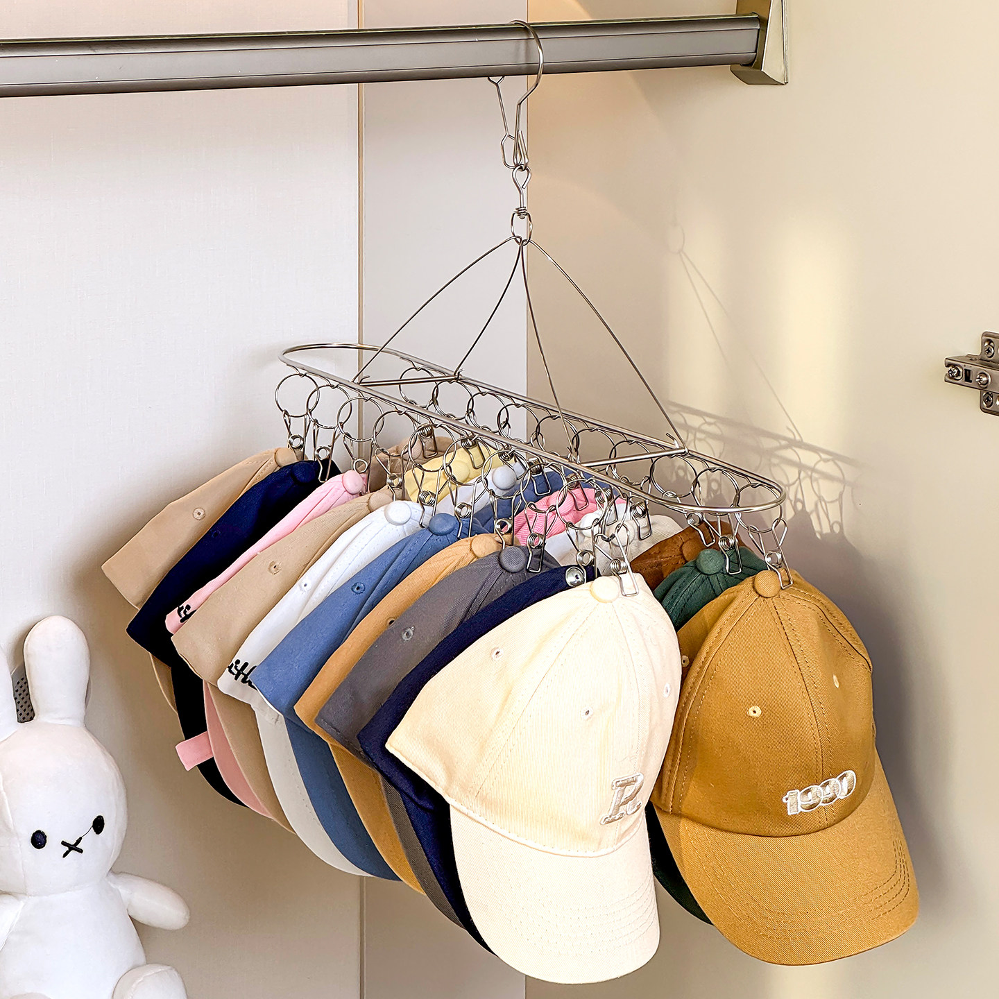 帽子收纳神器多夹子鸭舌帽毛线帽展示架不变形宿舍衣柜多功能帽架,收纳整理,帽子收纳架,淘宝优惠券,粉丝福利购,淘宝优惠卷