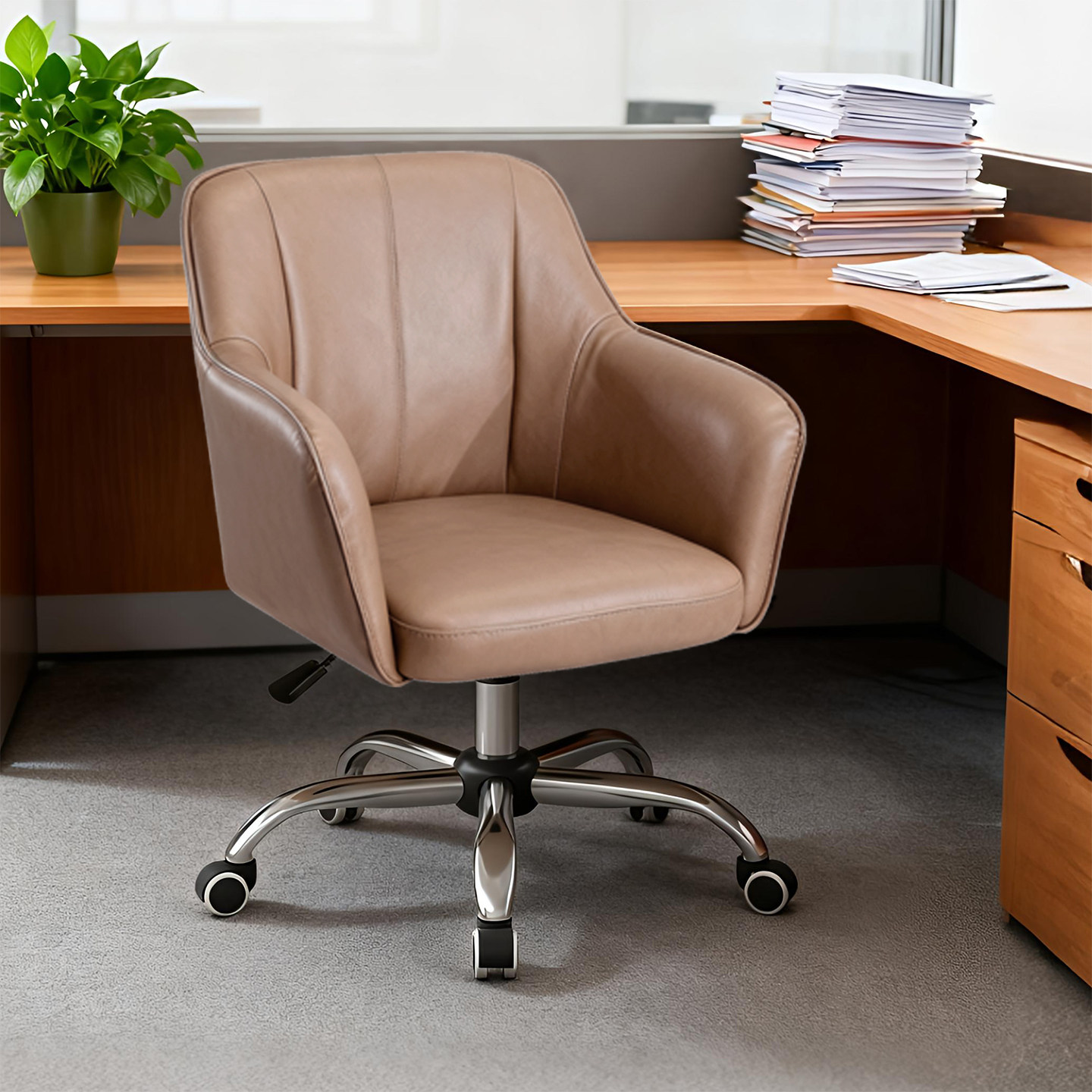 几米佳创意电脑椅家用小巧办公椅职员会议椅可升降美甲化妆凳椅子