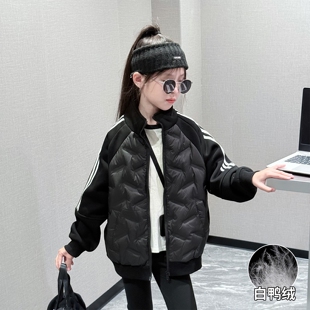 男女童羽绒服轻薄白鸭绒新款中大童儿童内搭校服神器保暖韩版外套