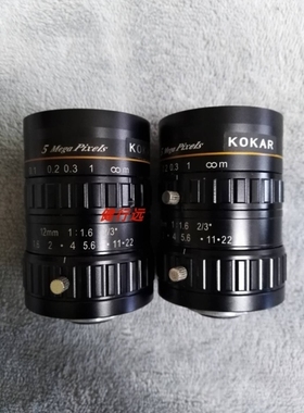 【议价】KOKAR镜头12mm 11.6 2/3 5 ga Pixels高清镜头型号齐全