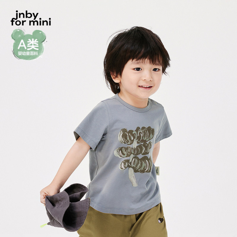 江南布衣婴童短袖T恤圆领套头原创图案夏男女童婴儿jnbybyjn