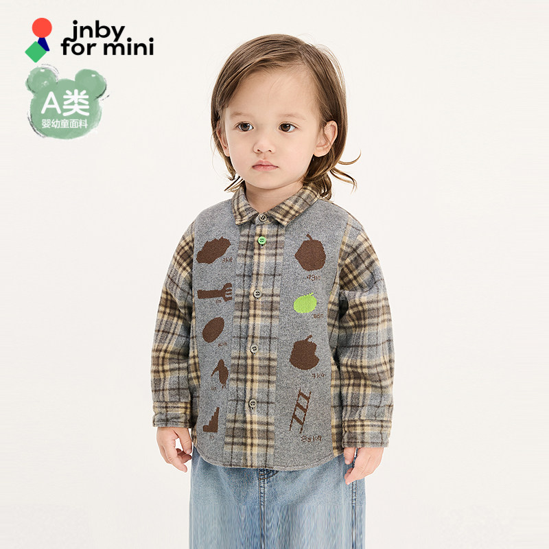 新款江南布衣婴童长袖衬衫宽松25秋男童婴儿jnbybyjnbyY
