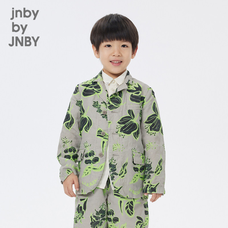[亲子装]江南布衣童装春西装外套多彩印花男女童儿童jnbybyj