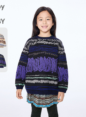 新款江南布衣童装长袖套头毛衫25冬男女童jnbybyjnby1PA312810