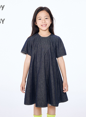新款江南布衣童装短袖连衣裙A型宽松25秋女童jnbybyjnby1P7G10390