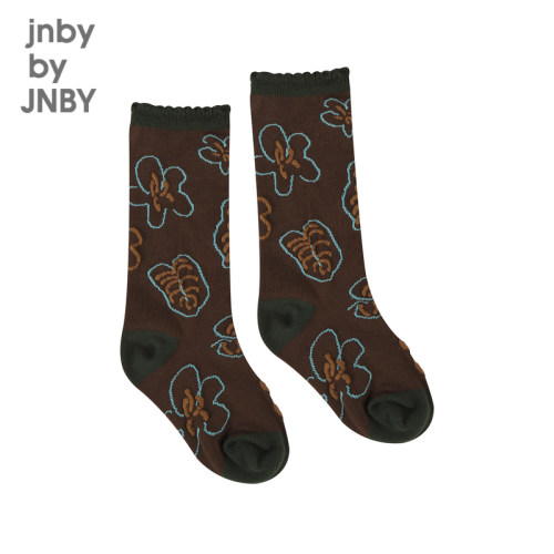 【任选4双99元】江南布衣童装高筒袜植物图案儿童袜子jnbybyjnby