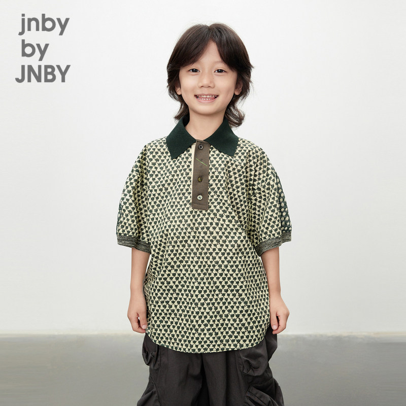 江南布衣童装翻领衬衫舒适原创图案休闲春男童儿童jnbybyjnb