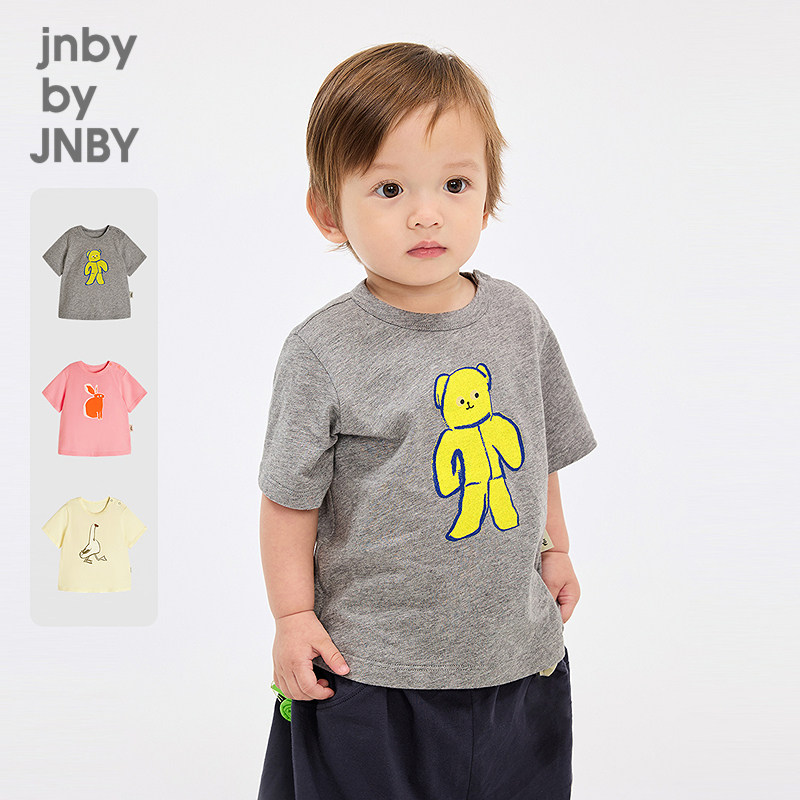 新款江南布衣婴童宽松短袖T恤舒适折扣25夏男女童婴儿jnbyby