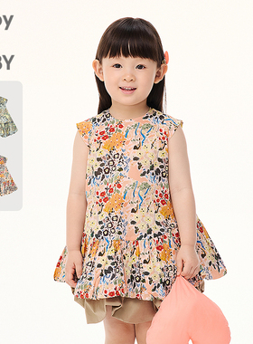 新款江南布衣婴童A型无袖连衣裙25夏女童婴儿jnbybyjnbyYP4G10480