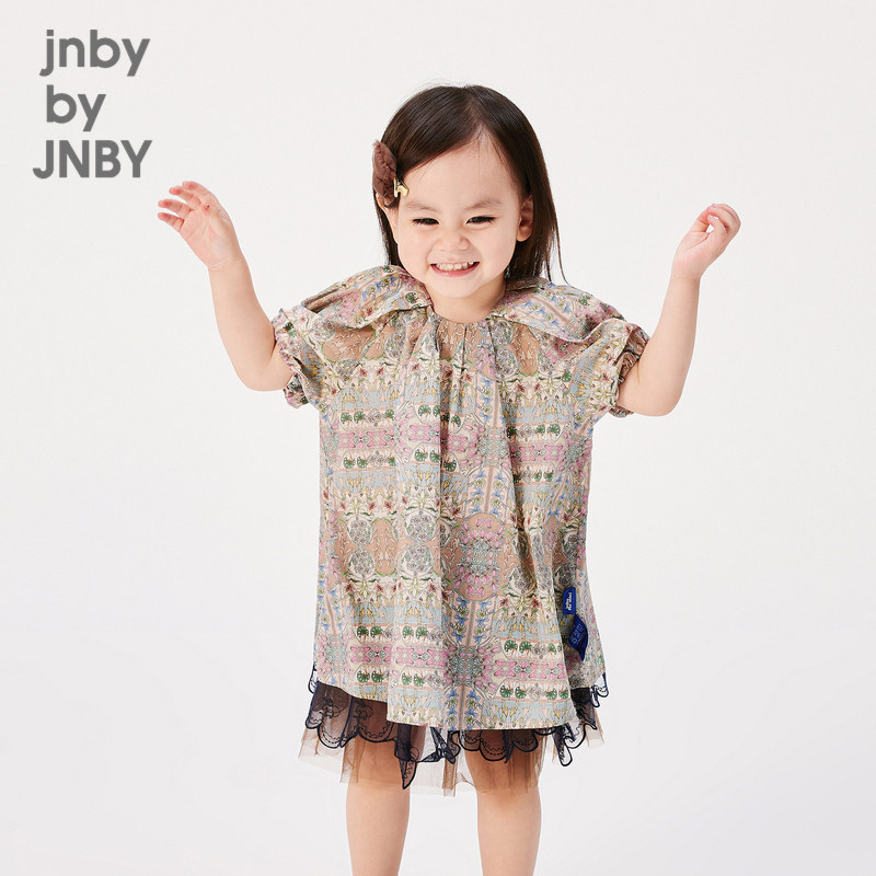 江南布衣婴童短袖连衣裙A字裙原创图案休闲夏女童婴儿jnbybyj