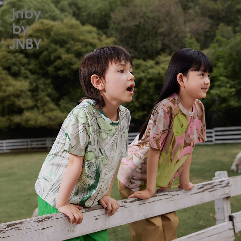 新款江南布衣童装短袖T恤H型圆领休闲25夏男女童jnbybyjnby,童装/婴儿装/亲子装,T恤,淘宝优惠券,粉丝福利购,淘宝优惠卷