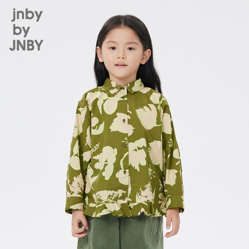 江南布衣童装春装衬衫长袖印花轻薄柔软舒适女童儿童jnbybyjn