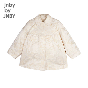 江南布衣童装翻领风衣中长款娃娃领可爱外套女童儿童jnbybyjnby