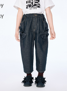 新款江南布衣童装宽松牛仔长裤锥形25秋女童jnbybyjnby1P8E12090