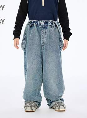 新款江南布衣童装牛仔背带长裤25秋男女童jnbybyjnby1P7E11370