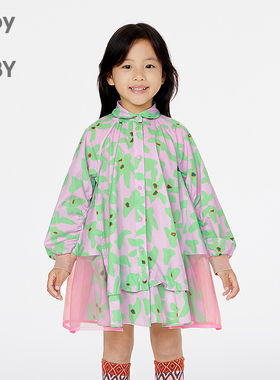 新款江南布衣童装翻领A型长袖连衣裙25春女童jnbybyjnby1P2G13610