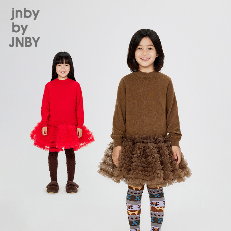 江南布衣童装长袖A型毛衫连衣裙清新温柔气质女童jnbyjnby